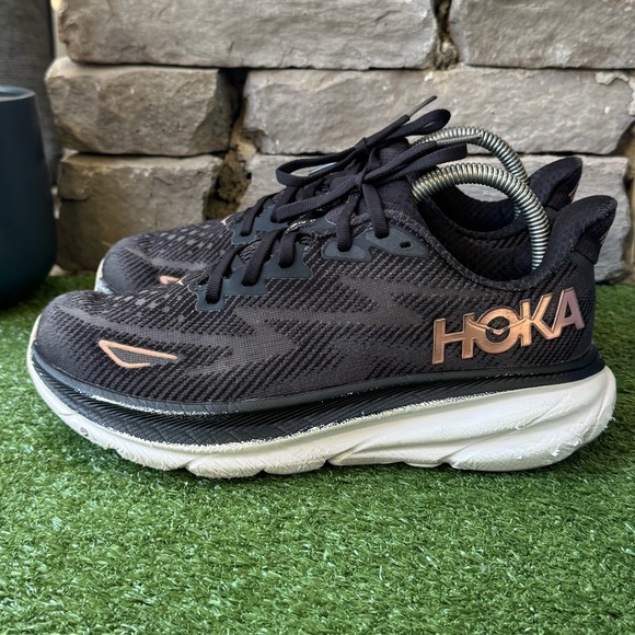 Hoka One One Shoes - Hoka One One Black Clifton 9 Women’s Sneakers